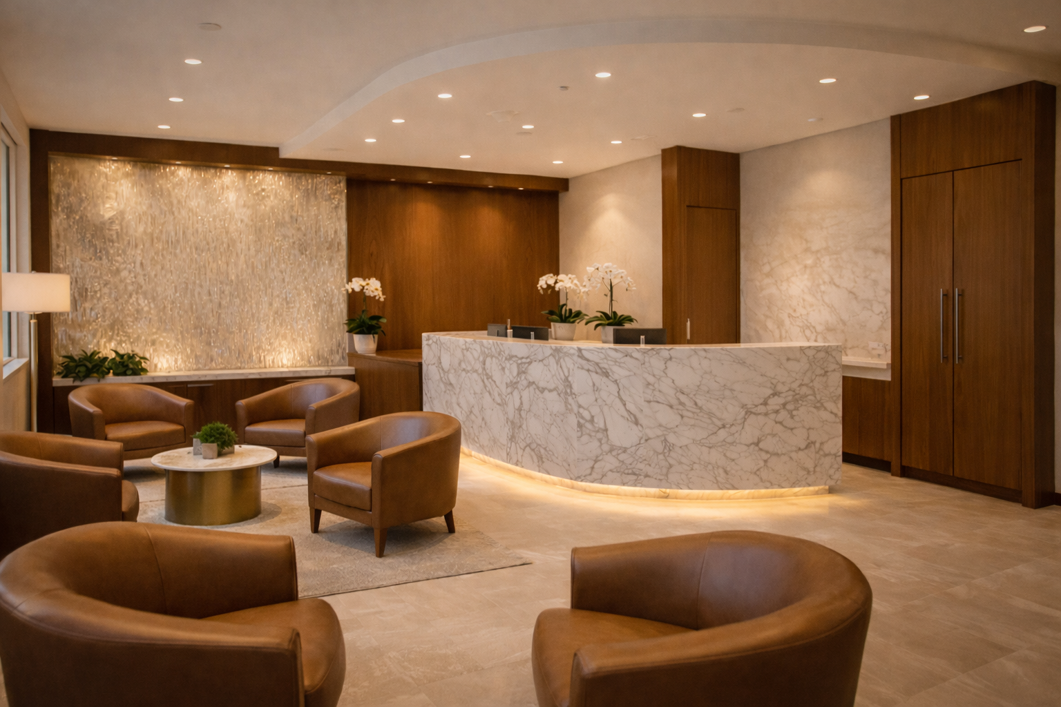 Radiance Cosmetic Dentistry luxury reception and lobby area