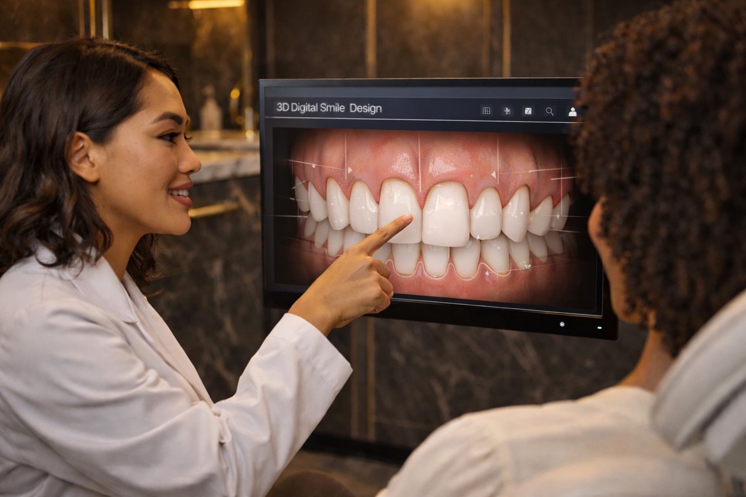 Digital smile design consultation at Radiance Cosmetic Dentistry