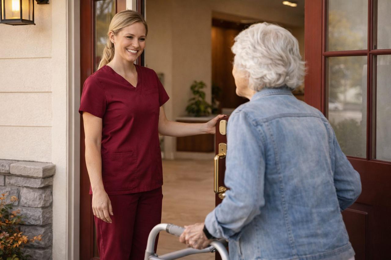 Senior patient consultation